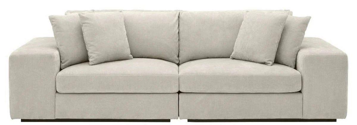 Casa Padrino sof¨¢ de sal¨®n de lujo con cojines arena / negro 280 x 120 x H. 90 cm - Calidad de Lujo