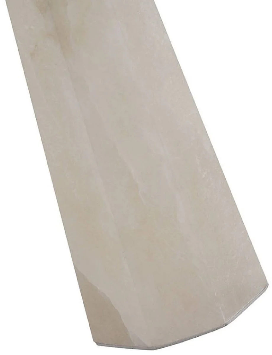 Casa Padrino l¨¢mpara de mesa de m¨¢rmol de lujo blanco / oro A. 67,5 cm