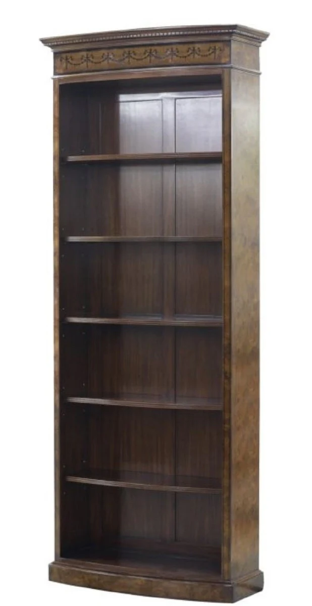 Casa Padrino armario de libros de lujo barroco marr¨®n / marr¨®n oscuro 88 x 34 x H. 222 cm - Mueble Estanter¨ªa de Estilo Barroco de Lujo