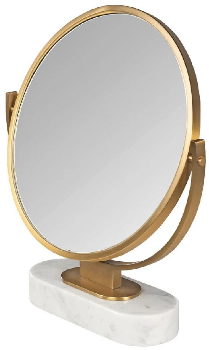 Casa Padrino espejo de maquillaje de lujo oro / blanco A. 51 cm - Espejo de tocador