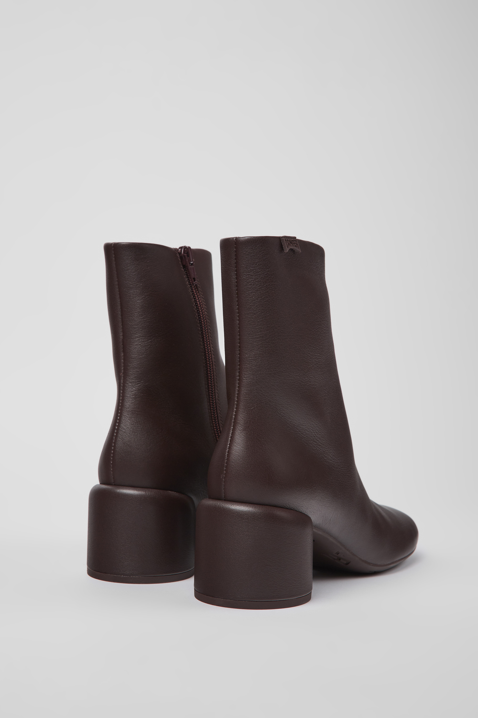 Niki - Burgundy leather boots for women