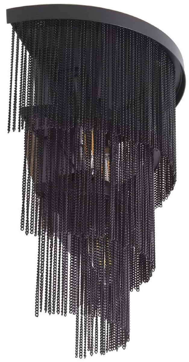 Casa Padrino lámpara de pared de lujo bronce 33 x 16 x A. 32,5 cm - Aplique semicircular de acero inoxidable - Apliques de salón de lujo - Calidad de Lujo