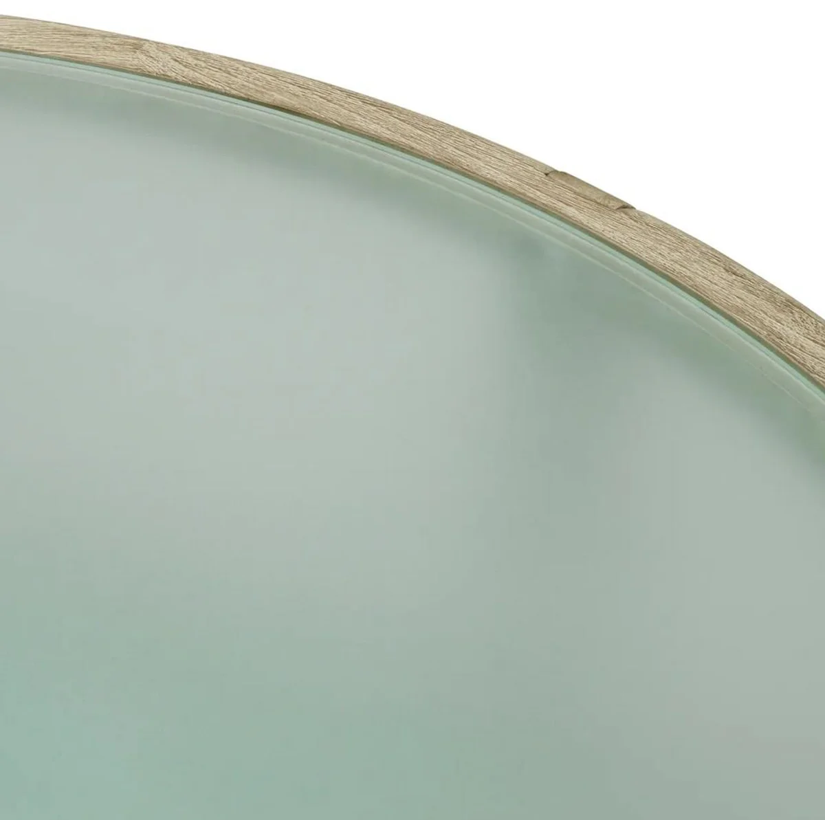 Casa Padrino mesa de centro de jard¨ªn de lujo en teca con tablero de vidrio marr¨®n antiguo / vidrio esmerilado ? 120 cm