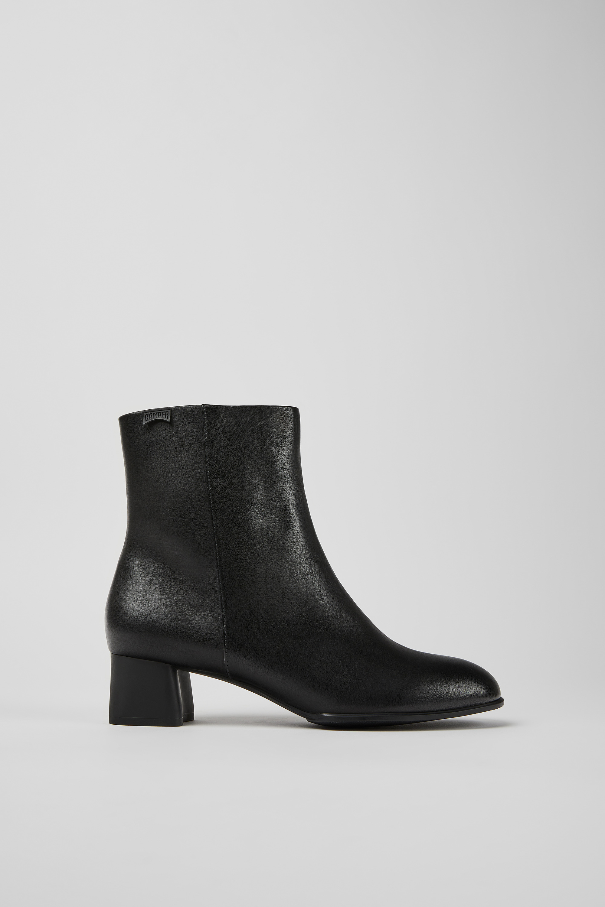 Katie - Black leather ankle boots
