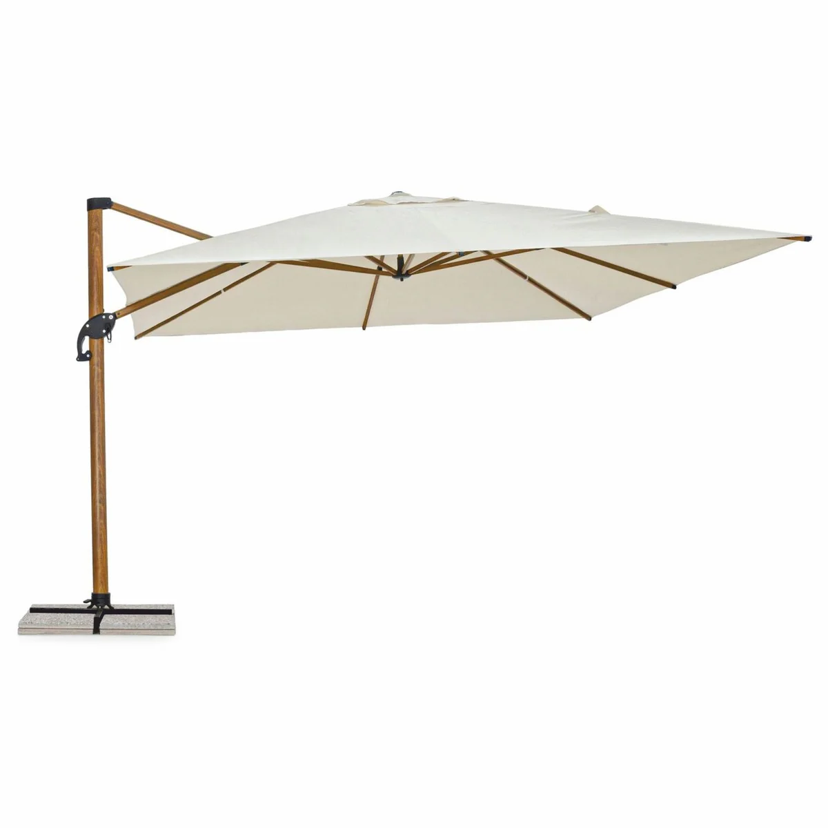 Casa Padrino sombrilla sem¨¢foro de lujo con soporte beige / marr¨®n 400 cm - Accesorios de jard¨ªn