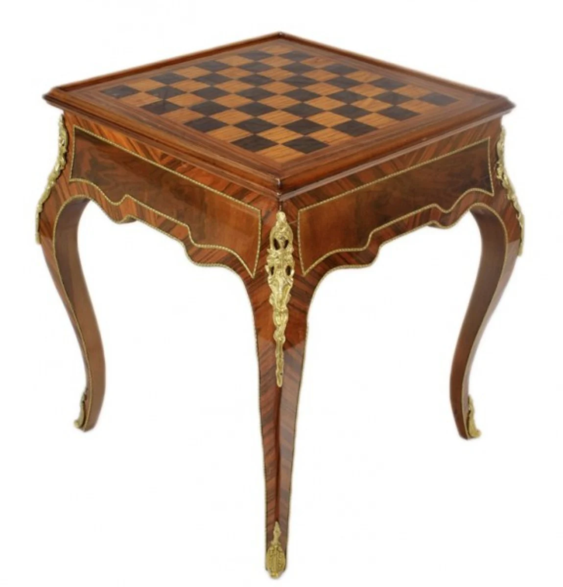 Casa Padrino Art Deco Game table chess / backgammon table Mahagonibraun L 60 x W 60 x H 71 cm - furniture antique style baroque