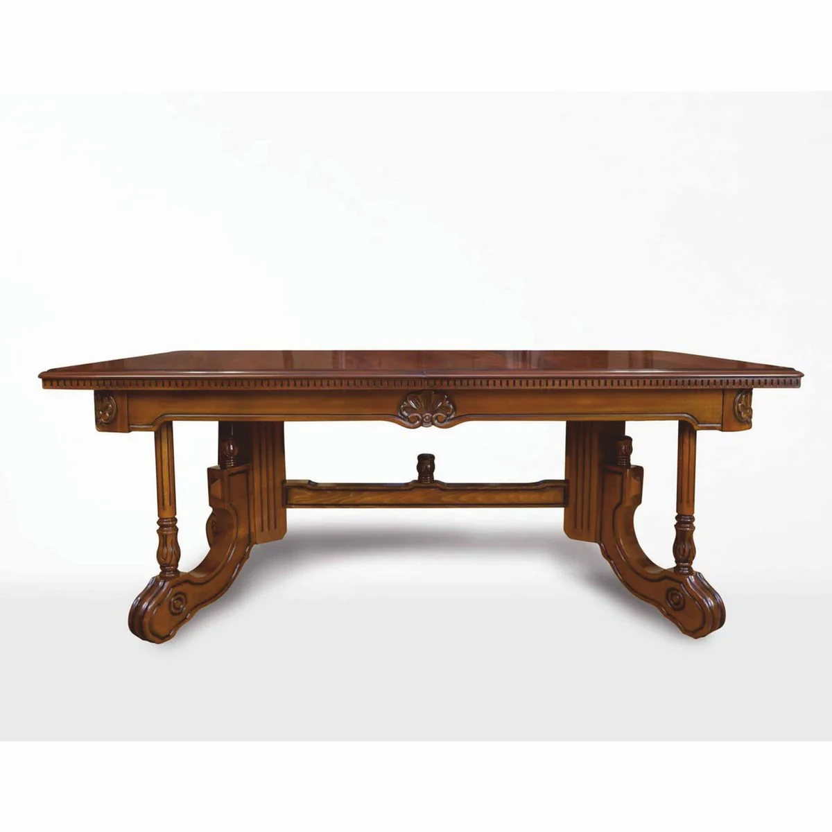 Casa Padrino mesa de comedor barroco de lujo marr¨®n oscuro / marr¨®n 200-276 cm - Muebles barrocos