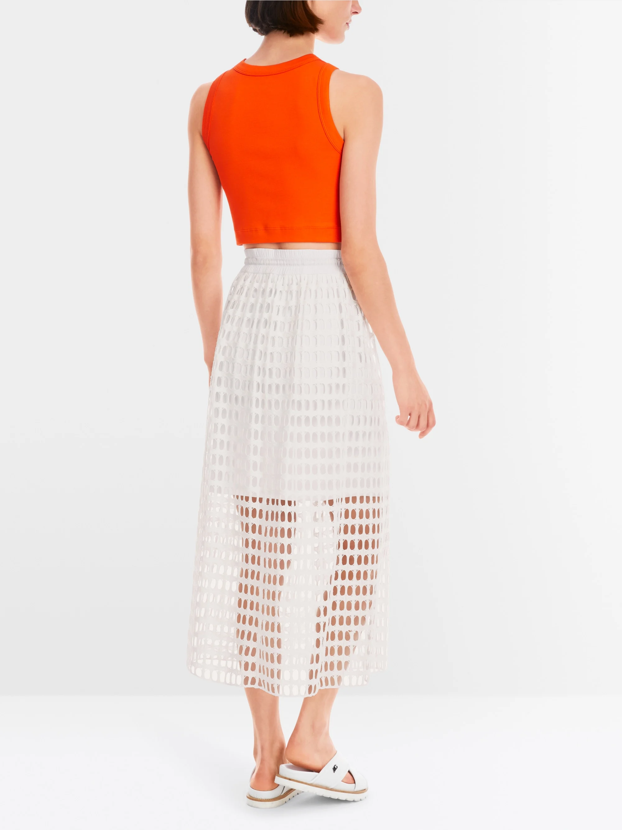 Marc-Cain Airy skirt in openwork mesh knit