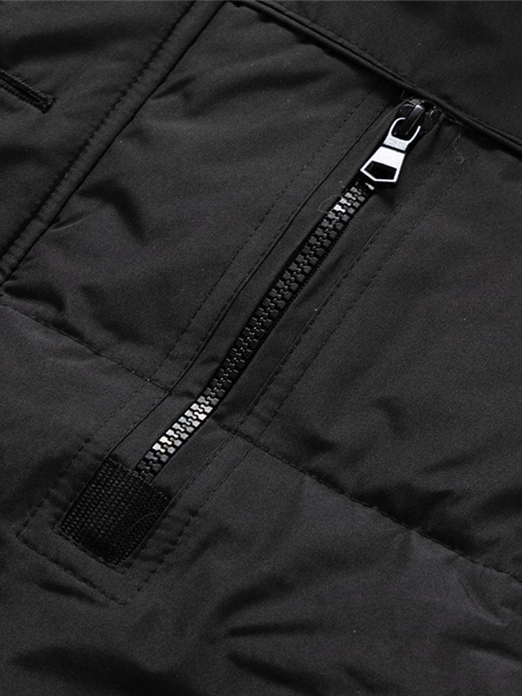 Faux Fur Collar Detachable Hooded Coat