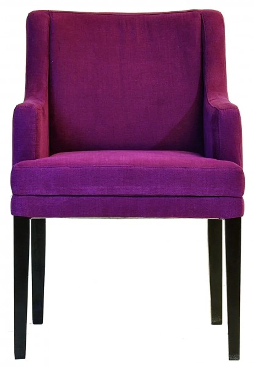 Casa Padrino Designer Dining Chair modef 285 Burgundy / Black - Hotel Facilities