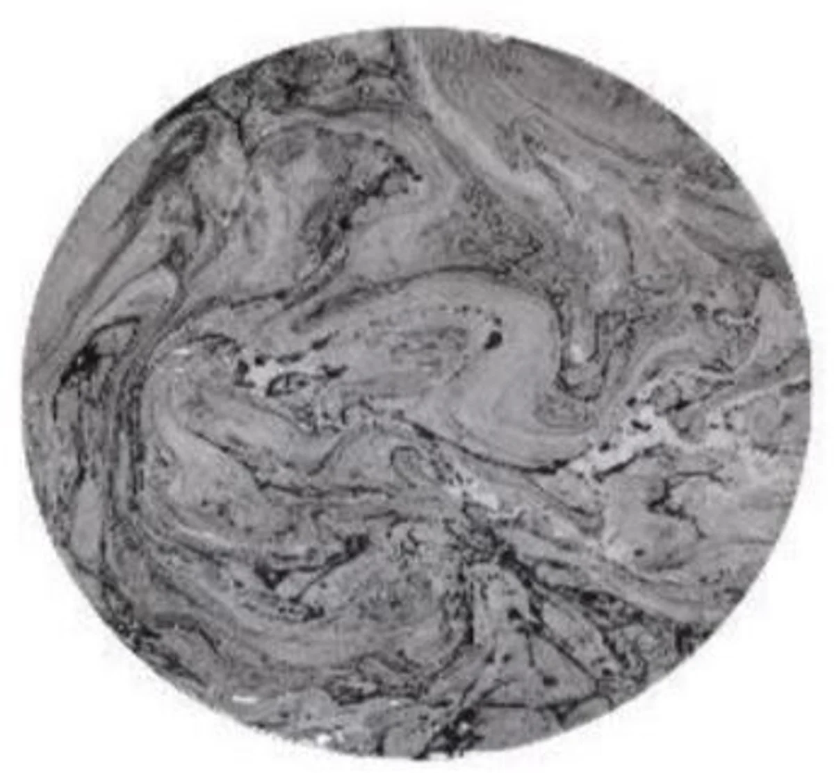 Casa Padrino mesa auxiliar de lujo negro / blanco ? 42 x A. 46 cm - Mesa redonda de aluminio con tr¨ªpode en aspecto de m¨¢rmol - Muebles de Sala