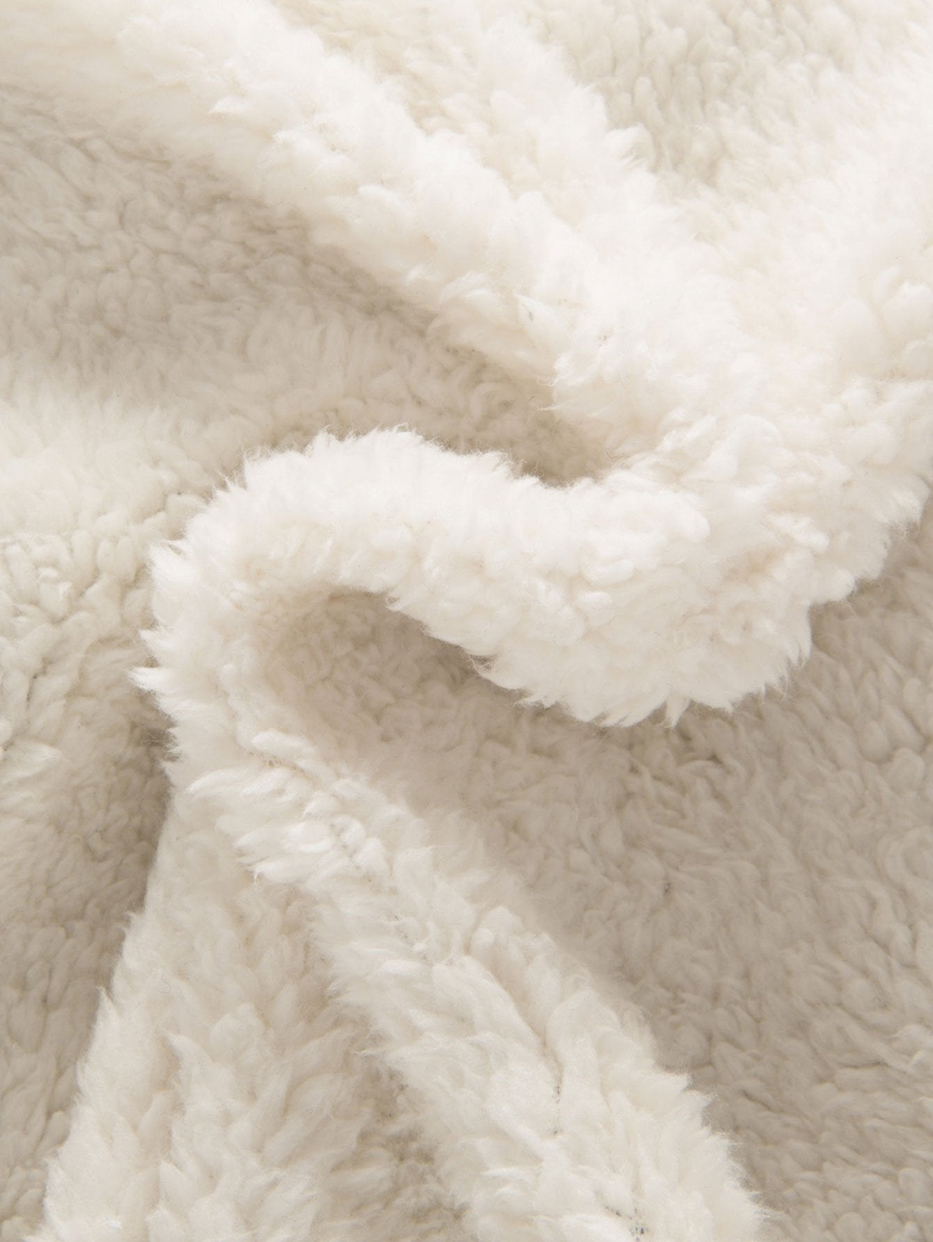 Teddy Lined Funnel Neck Wool Look Coat