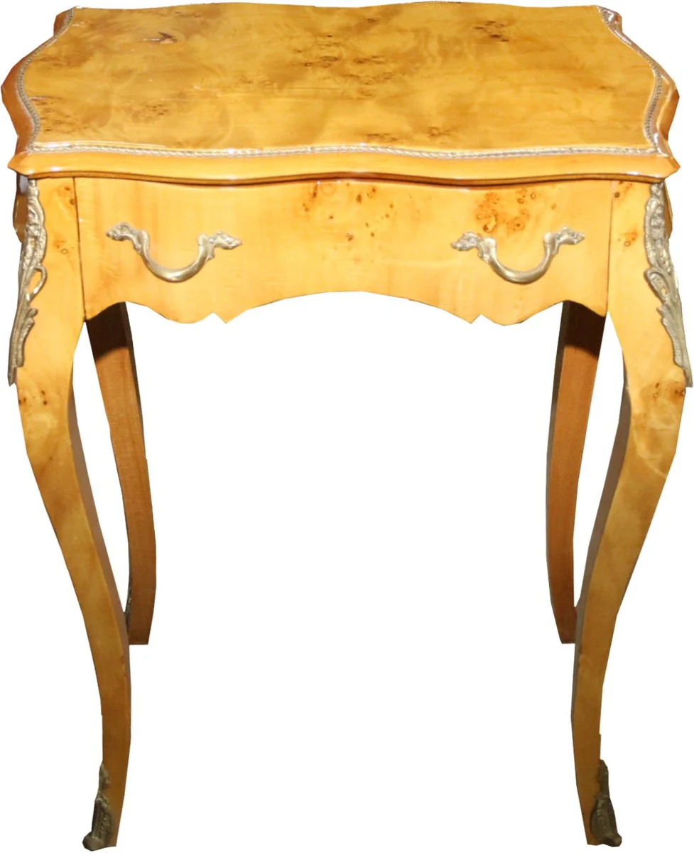 Casa Padrino barroco modelo de mesa de caoba de color marr¨®n claro 59 x 73 cm - mesa del tel¨¦fono barroco