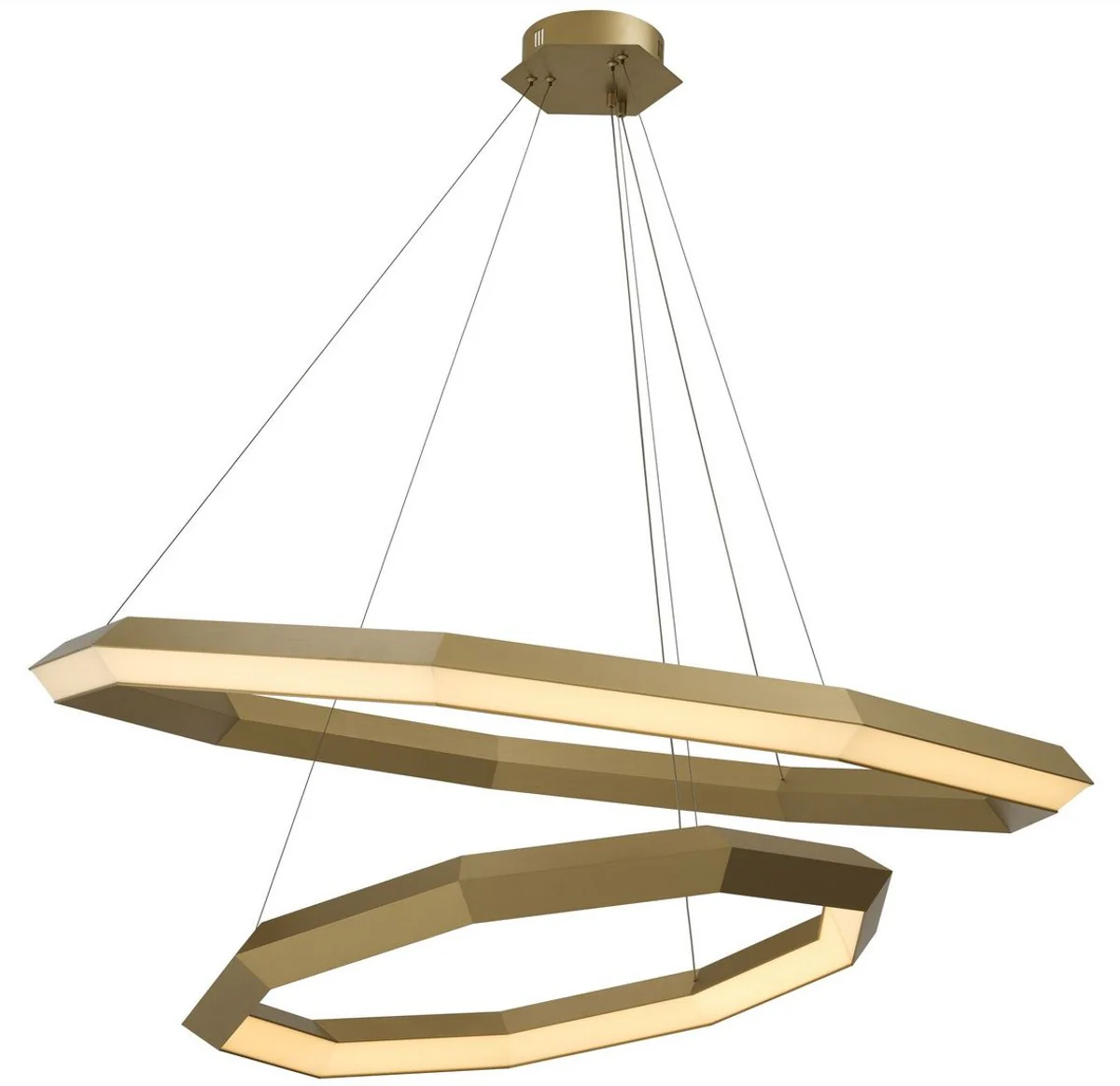 Casa Padrino araña de luces de lujo latón antiguo Ø 120 x H. 245 cm - Calidad de Lujo