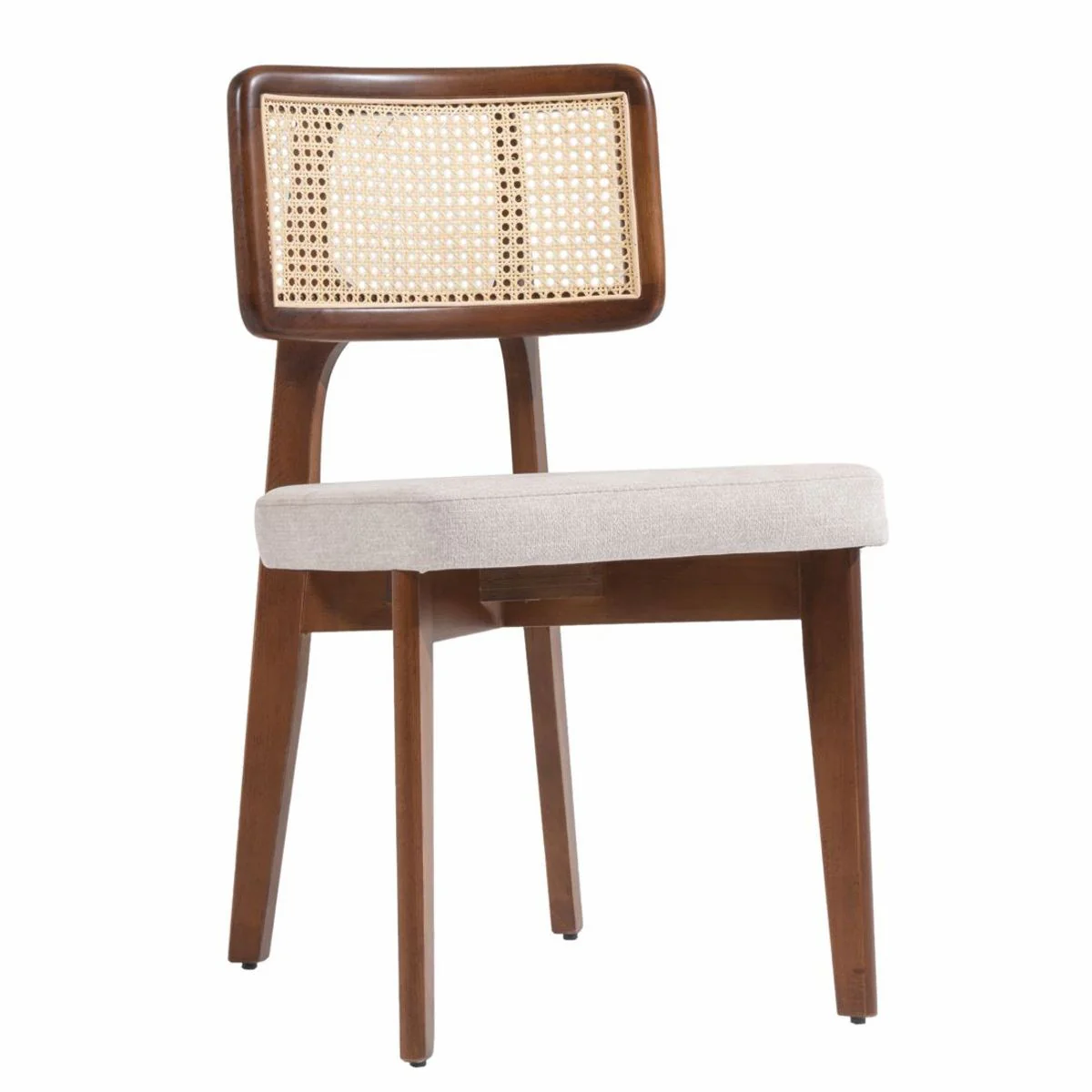 Casa Padrino conjunto de 6 sillas de comedor de lujo gris / marr¨®n / natural A. 85 cm