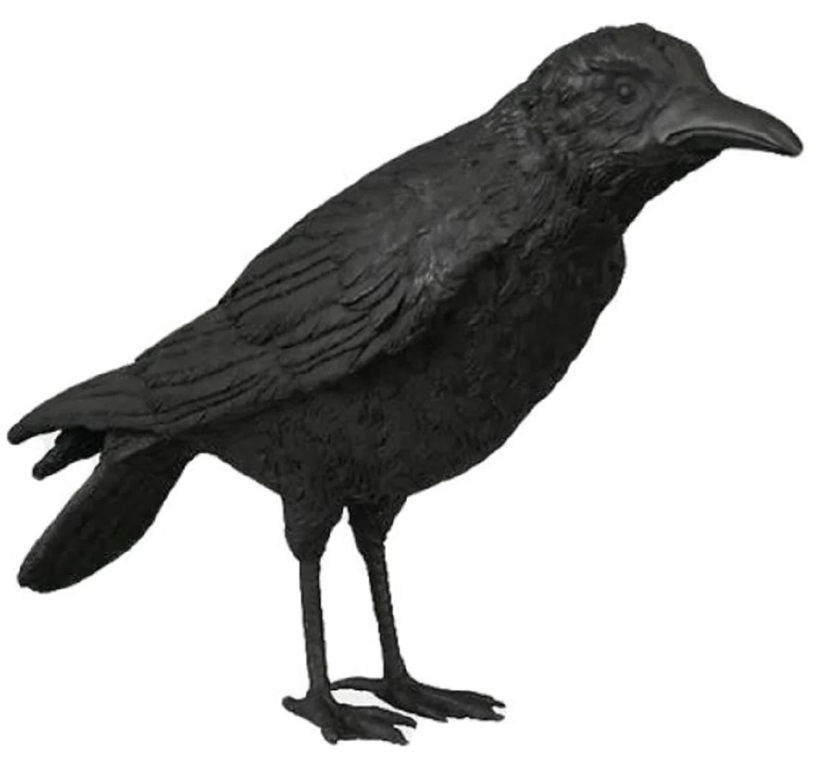 Casa Padrino escultura de bronce de lujo pájaro cuervo negro 61 x 15 x A. 30 cm - Figura decorativa - Decoración salón - Decoración escritorio