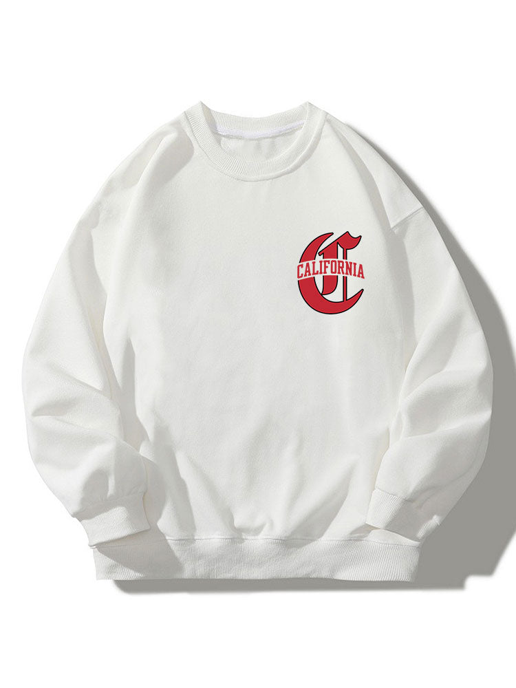 C California Print Relaxed Sweatshirt