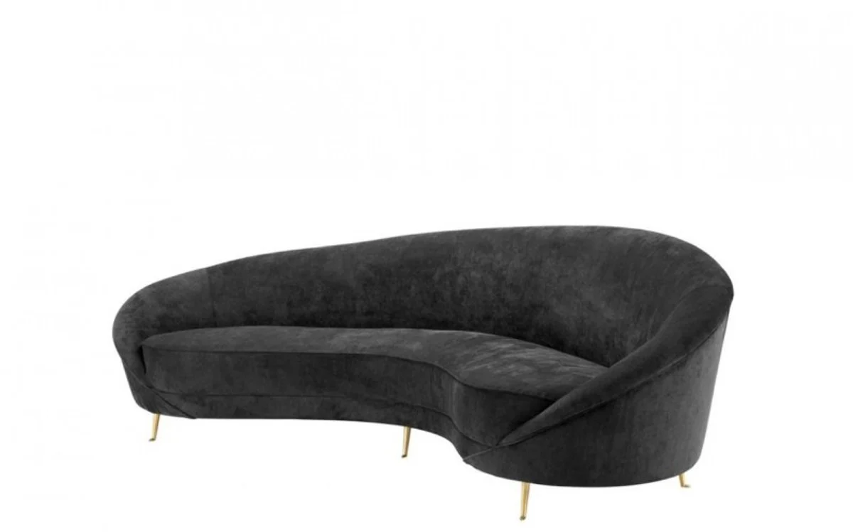 Casa Padrino luxury sofa black bent - Luxury Hotel Furniture