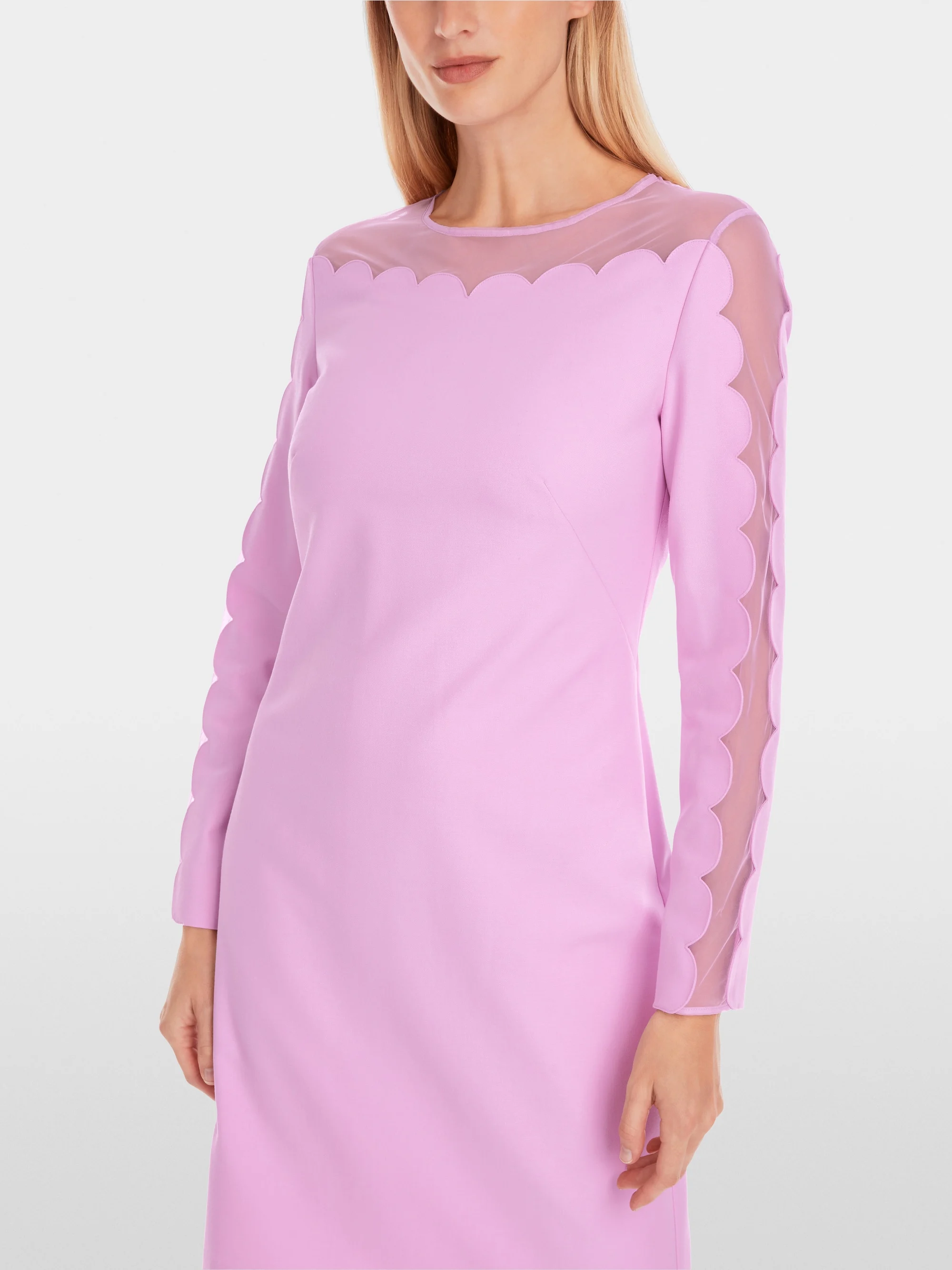 Marc-Cain Transparent/opaque short sheath dress