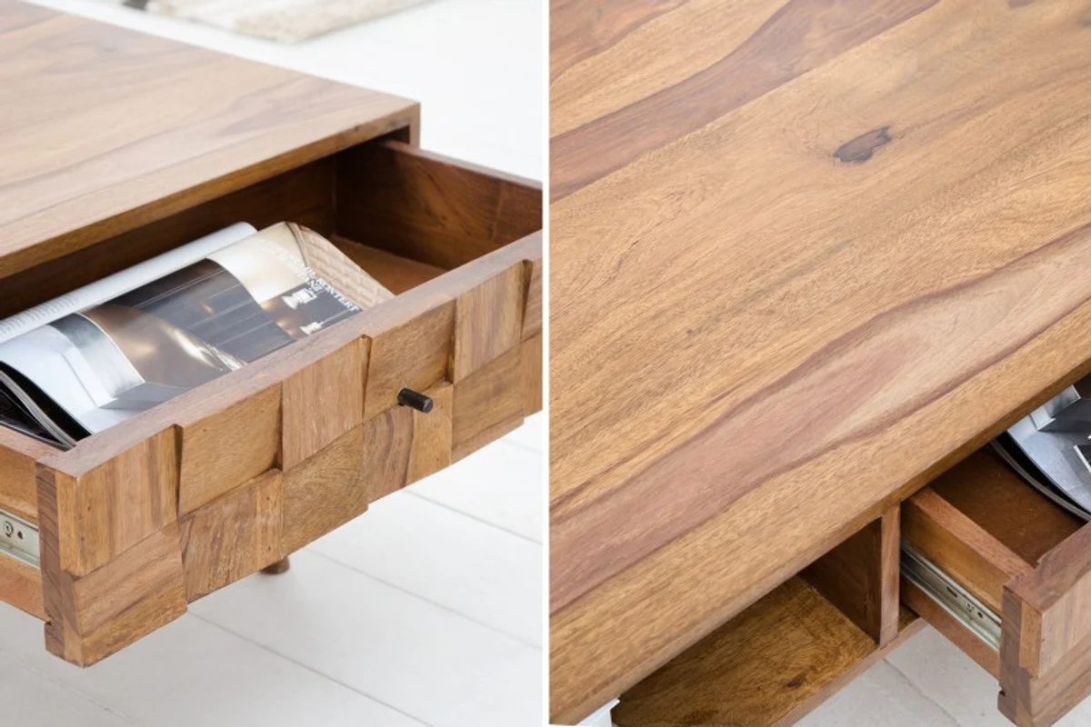 Casa Padrino mesa de centro de madera maciza de diseño W.117 x H.40 x D 60 mesa de salón