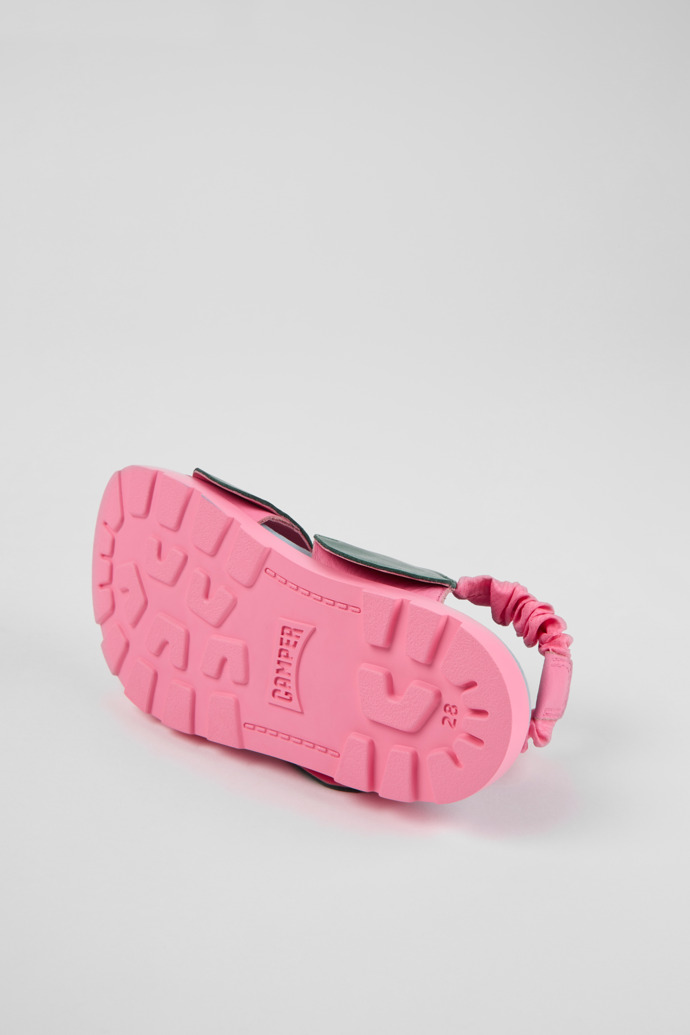 Brutus Sandal Green and pink leather sandals for boys