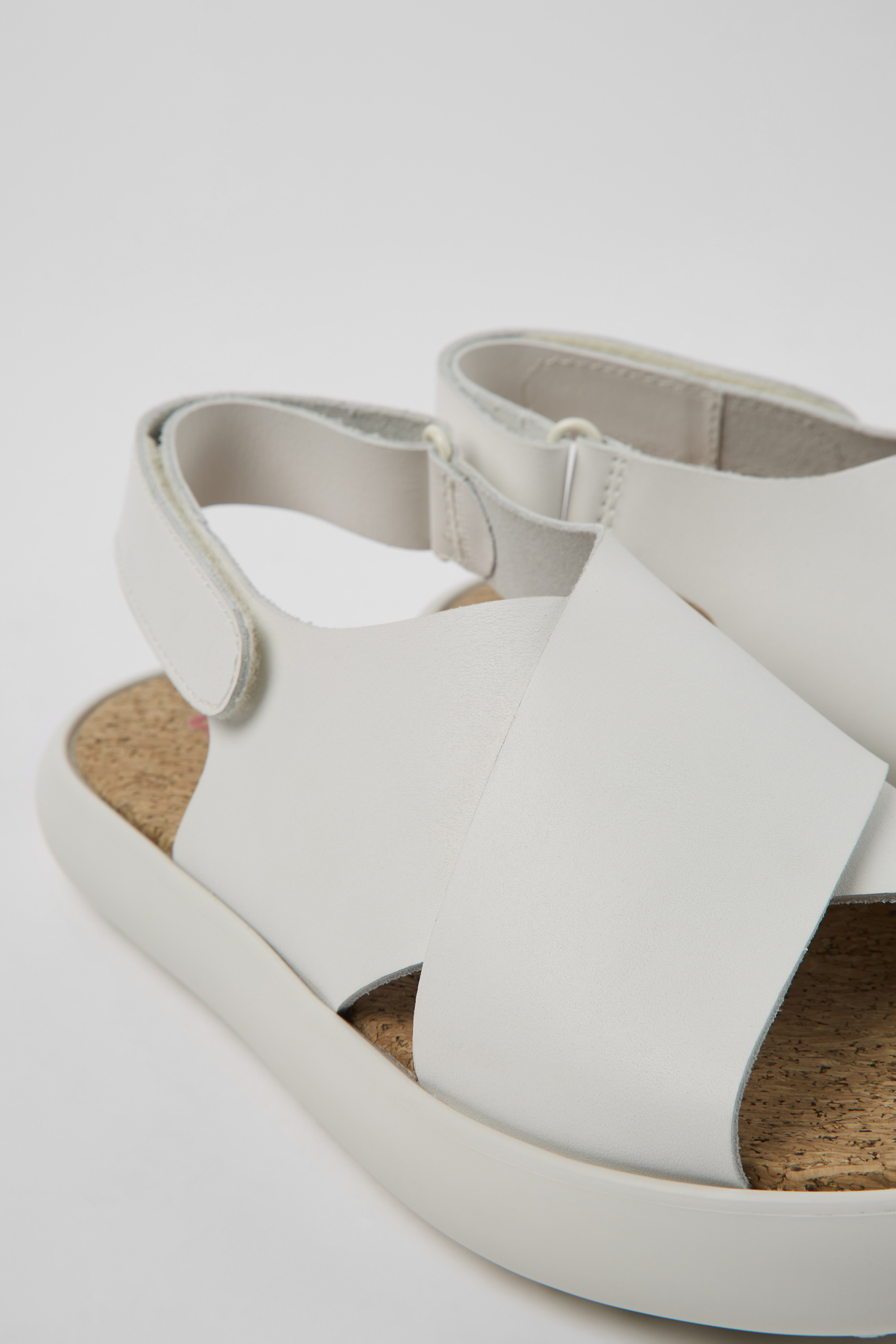 Pelotas Flota - White leather sandals for women