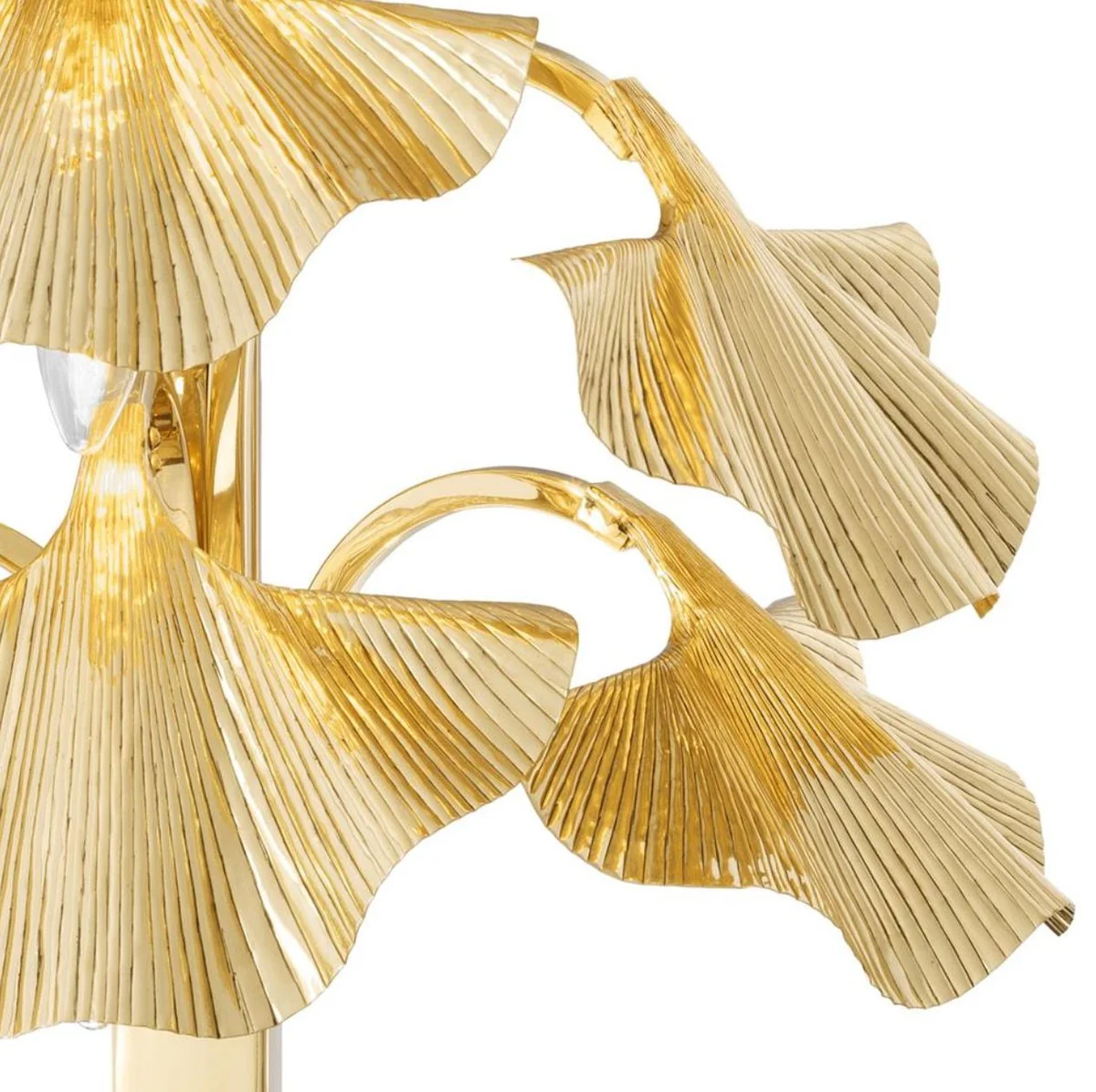 Casa Padrino lámpara de mesa de lujo latón / negro 55 x 38 x H. 88 cm - Lámpara de Diseño con Base de Granito