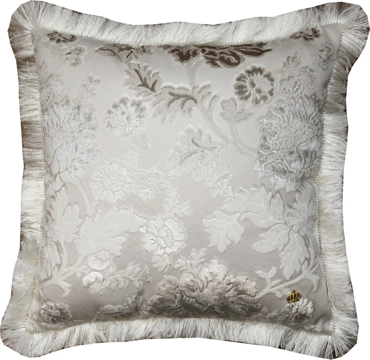 Almohada de lujo Pomp??s de Casa Padrino de Harald Gl??ckler Elegance Collection patr¨®n barroco crema / crema 50 x 50 cm - almohada de lujo