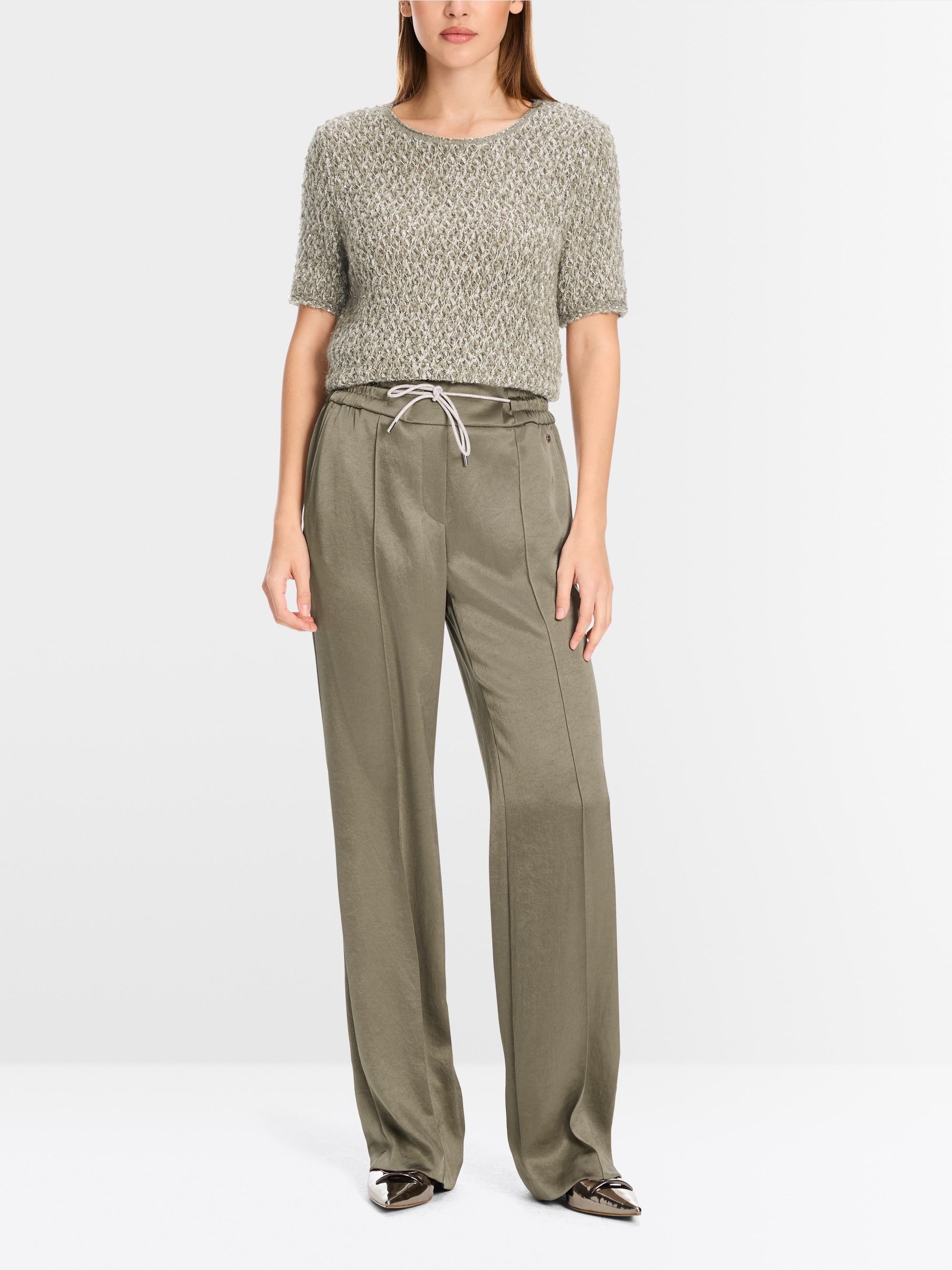 Marc-Cain WASHINGTON trousers with fine shimmer