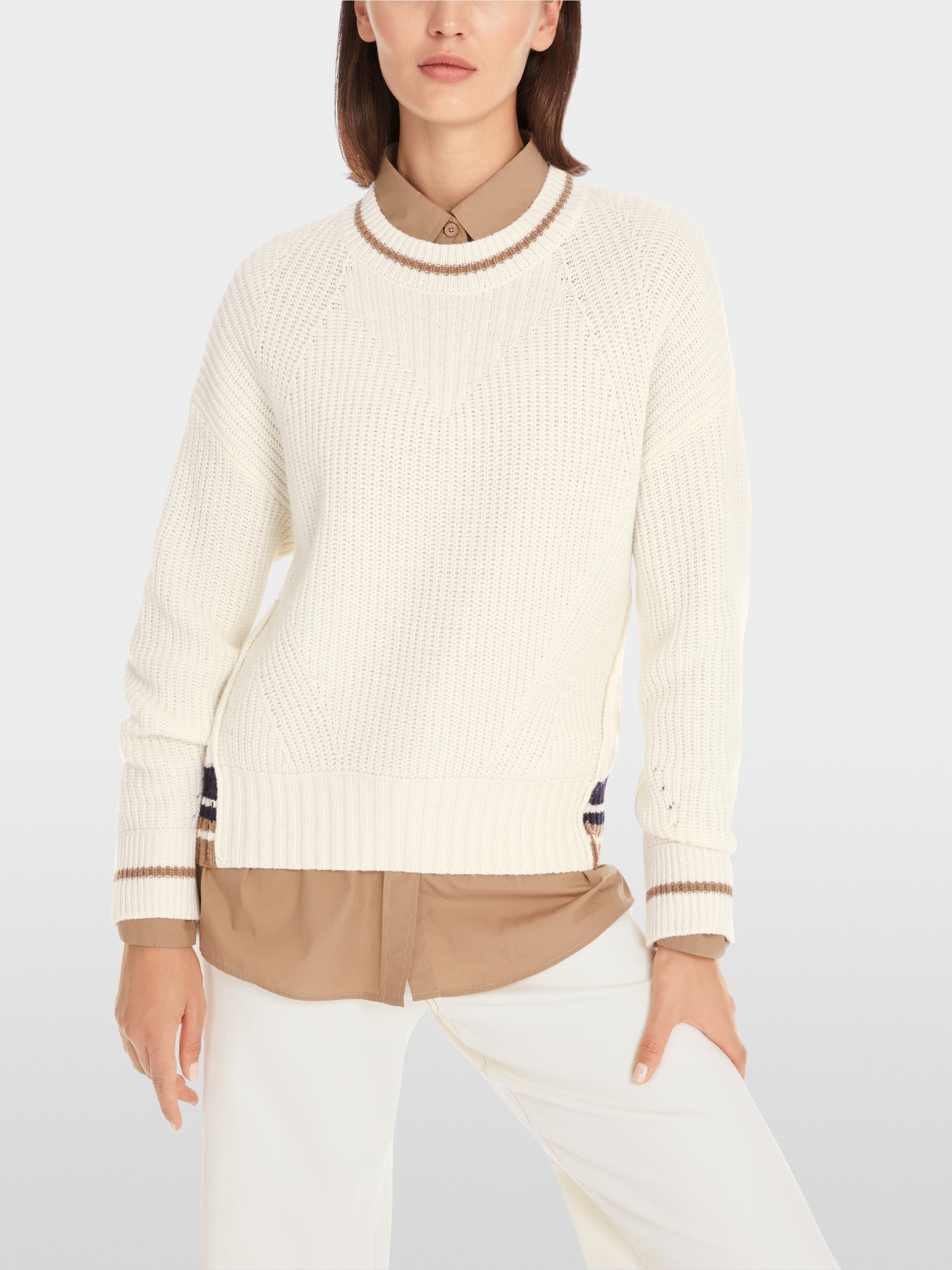 Marc-Cain Egg-shaped sweater – Knitted in Germany