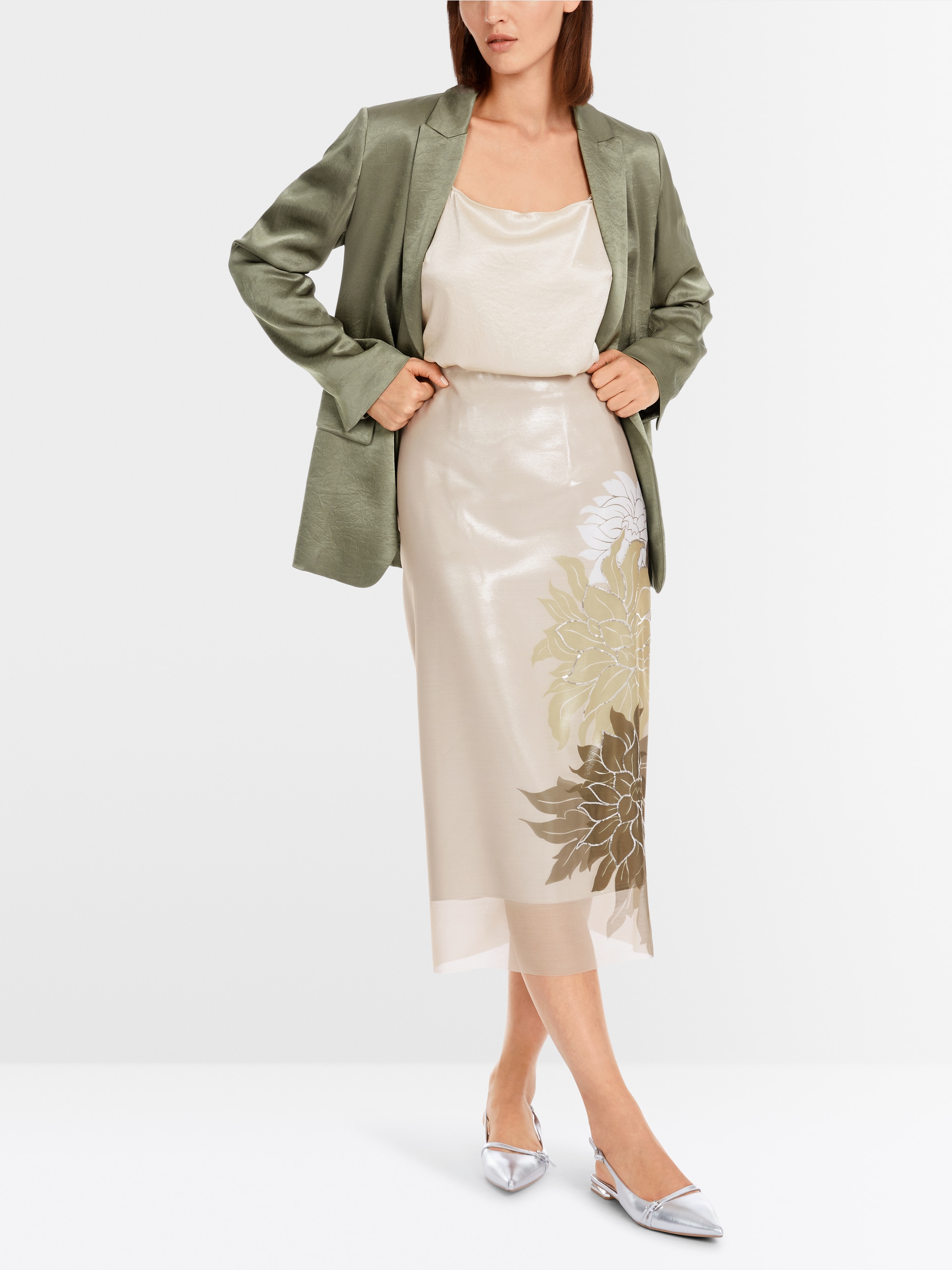 Marc-Cain Pencil skirt with floral pattern