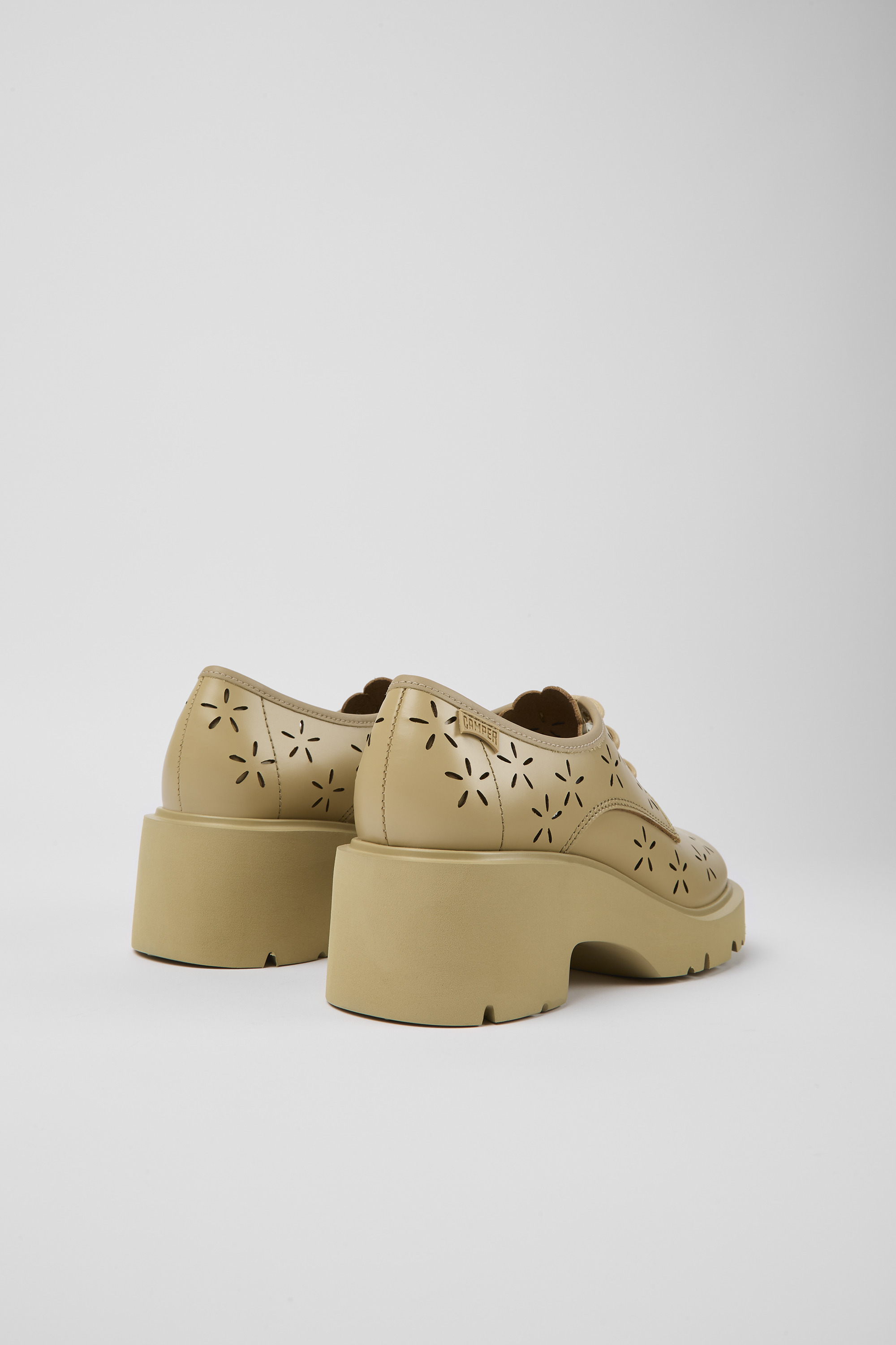 Milah - Beige leather shoes for women