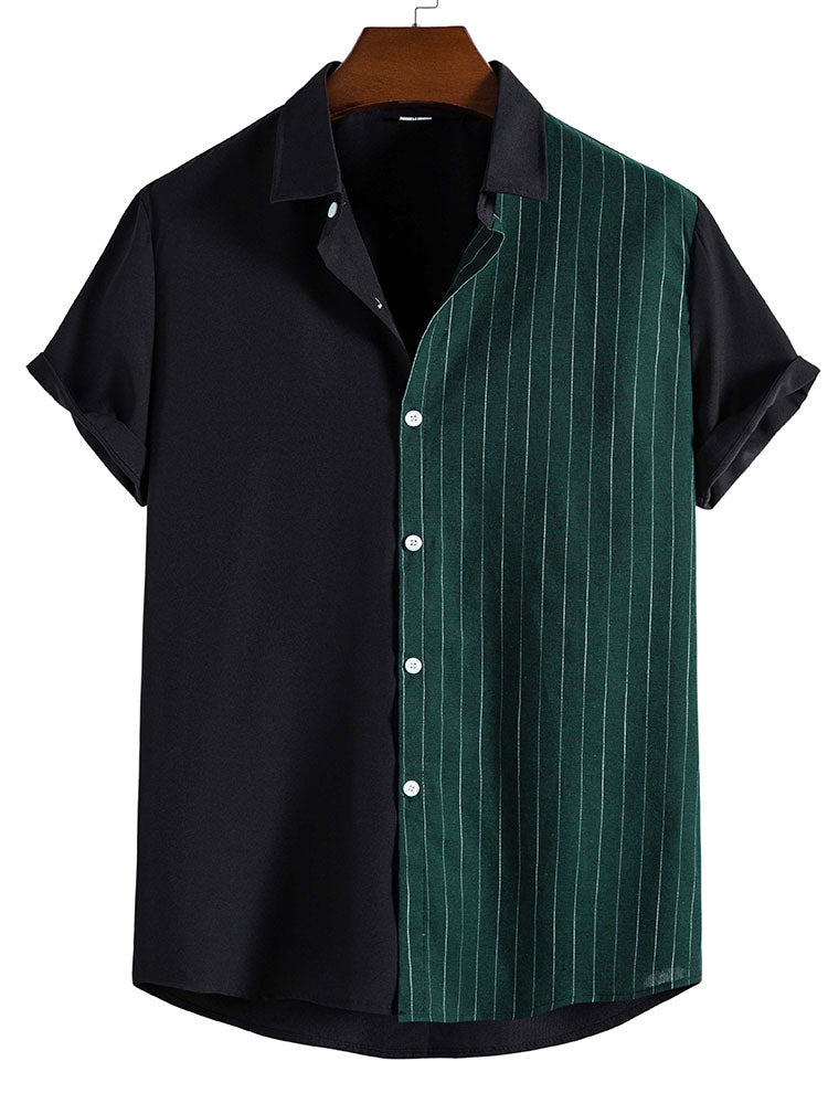 Contrast Striped Panel Shirt