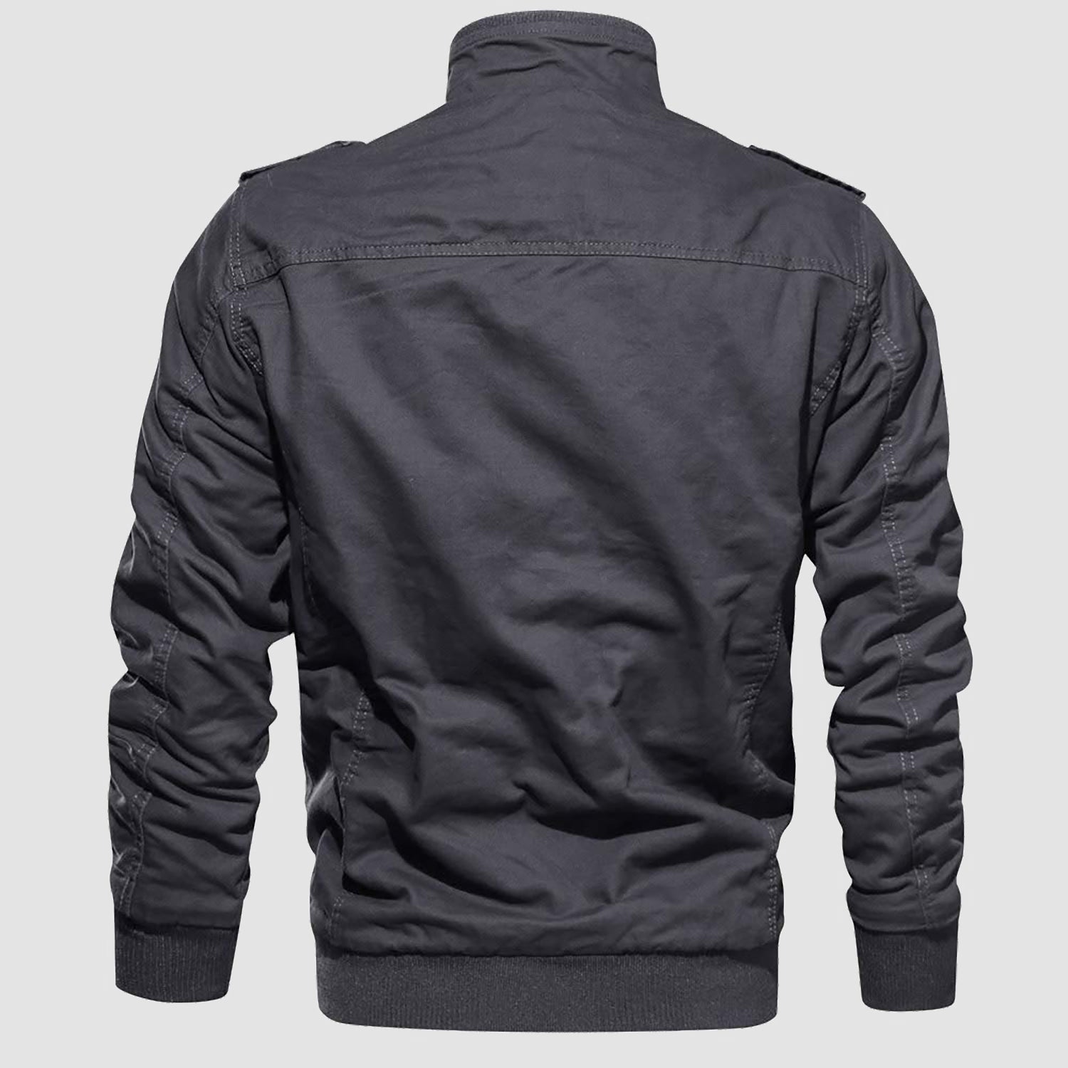 Men's Winter Cargo Jacket Military Pilot Coat Fleece Warm Stand Collar Tactical Jacket