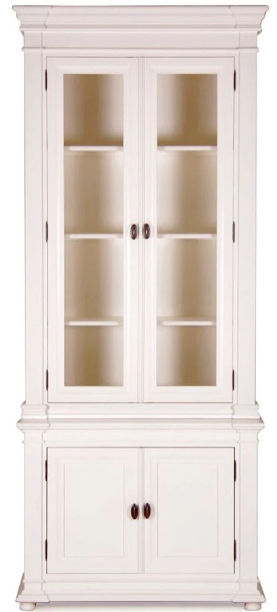 Escaparate de estilo rural de Casa Padrino blanco antiguo de 100 x 50 x H. 242 cm - Escaparate de Shabby Chic hecho a mano