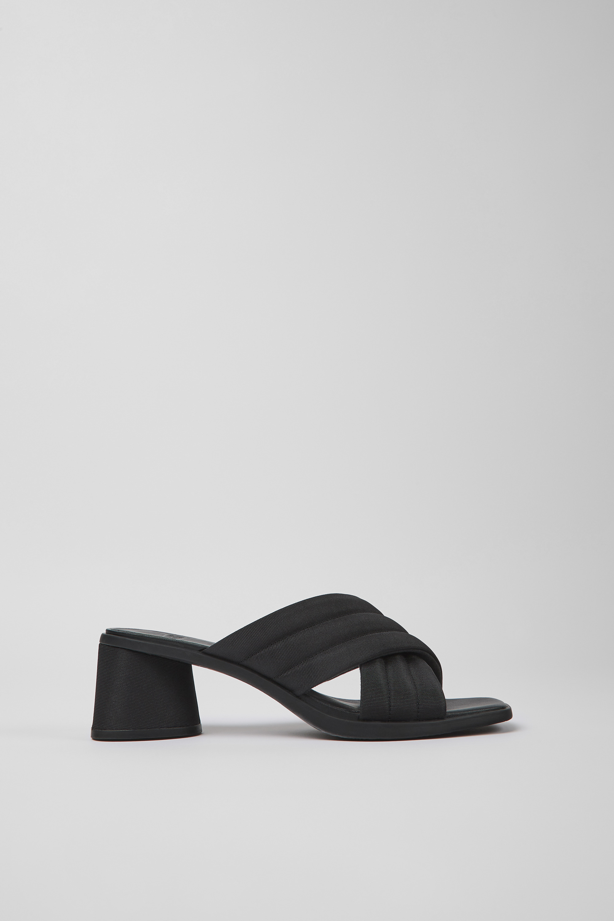 Kiara - Black textile sandals for women
