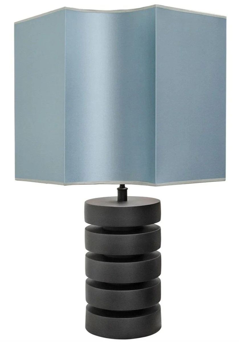 Casa Padrino l¨¢mpara de mesa de lujo negro mate / turquesa 55 x H. 78 cm - calidad de lujo