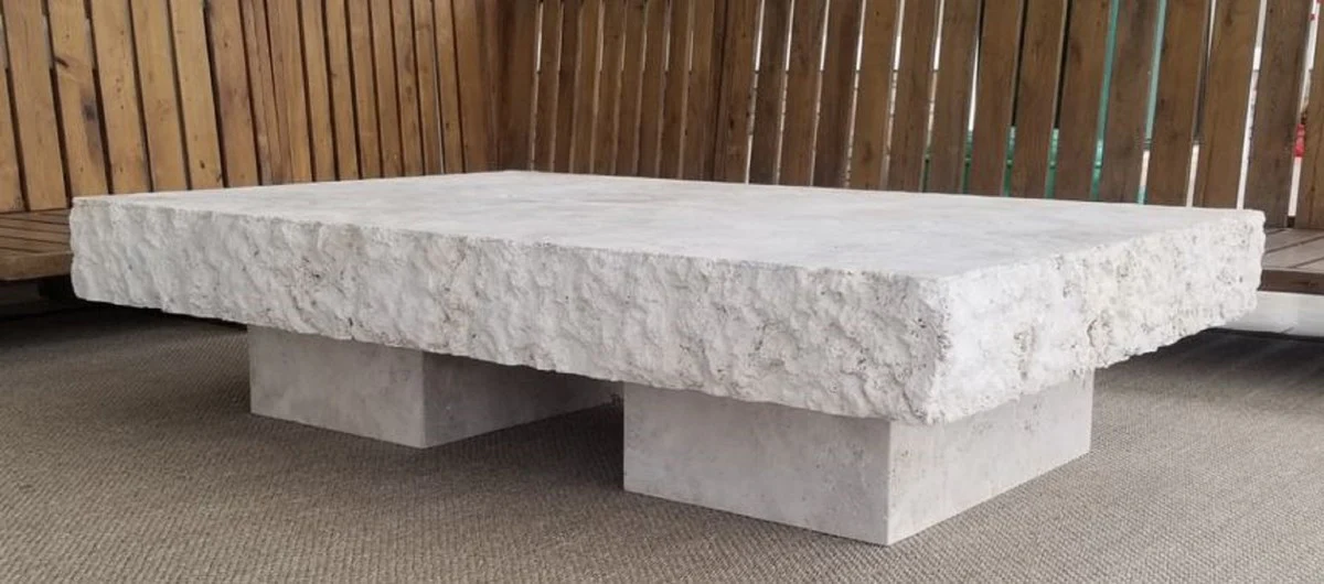 Casa Padrino mesa de centro de lujo blanco 110 x 70 x A. 35 cm - Mesa de sal¨®n de m¨¢rmol moderna - Muebles de sal¨®n de m¨¢rmol de lujo