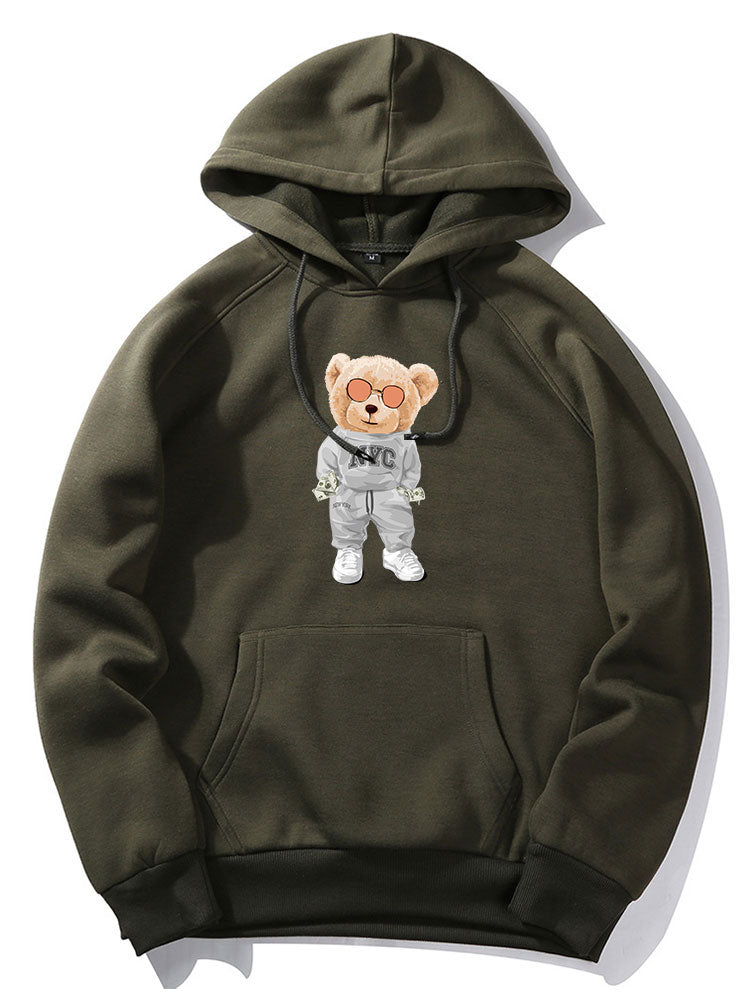 Rich Bear Print Hoodie