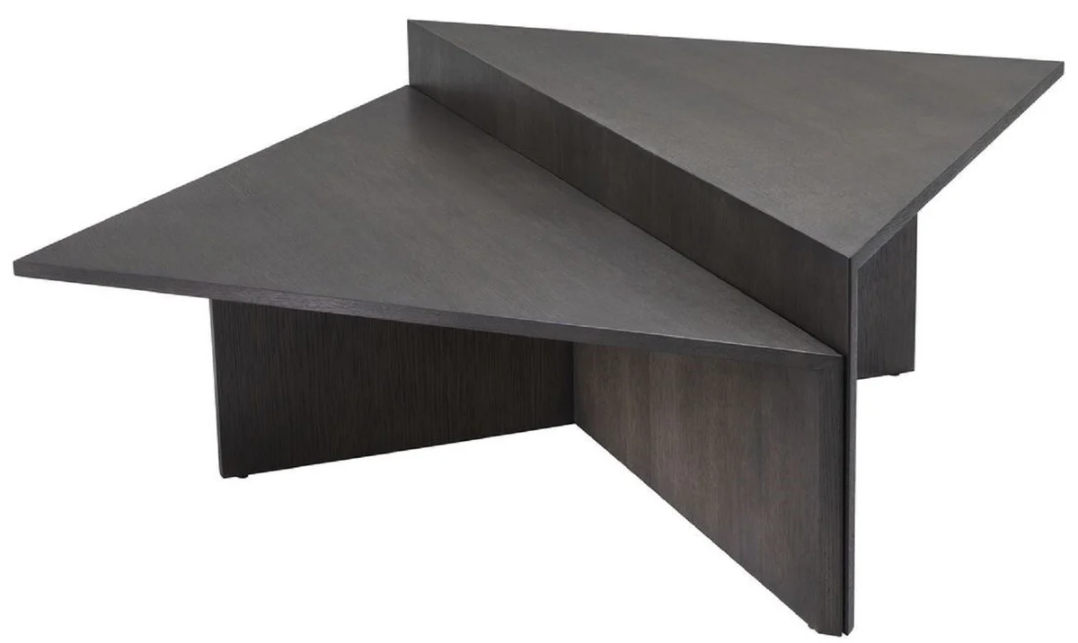 Casa Padrino conjunto de mesa de centro de lujo moca - 2 Mesas de sal¨®n de chapa de roble - Muebles de Sala - Calidad de Lujo