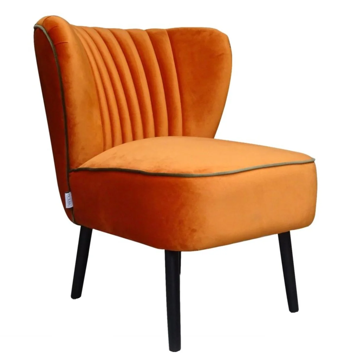 Casa Padrino sillón de salón de lujo naranja 61 x 70 x H. 73 cm - Muebles de Diseño