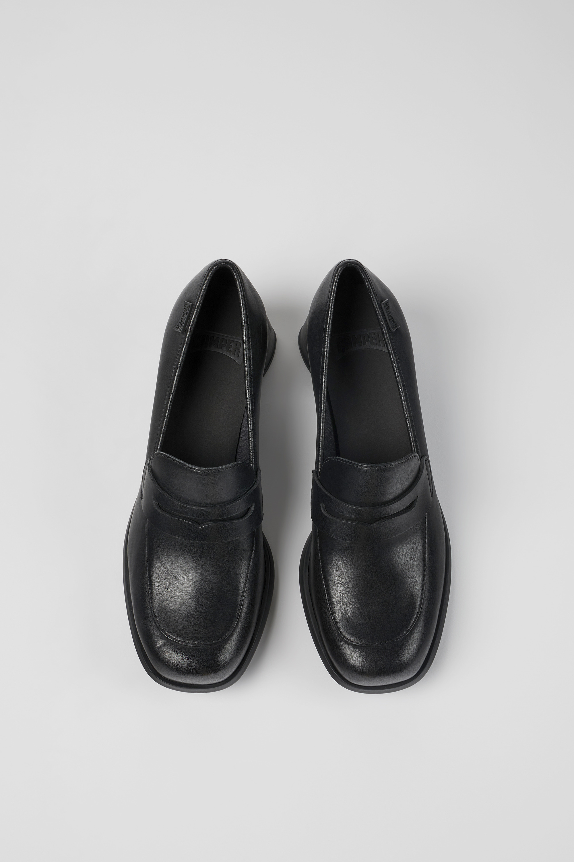 Kiara - Black leather heels