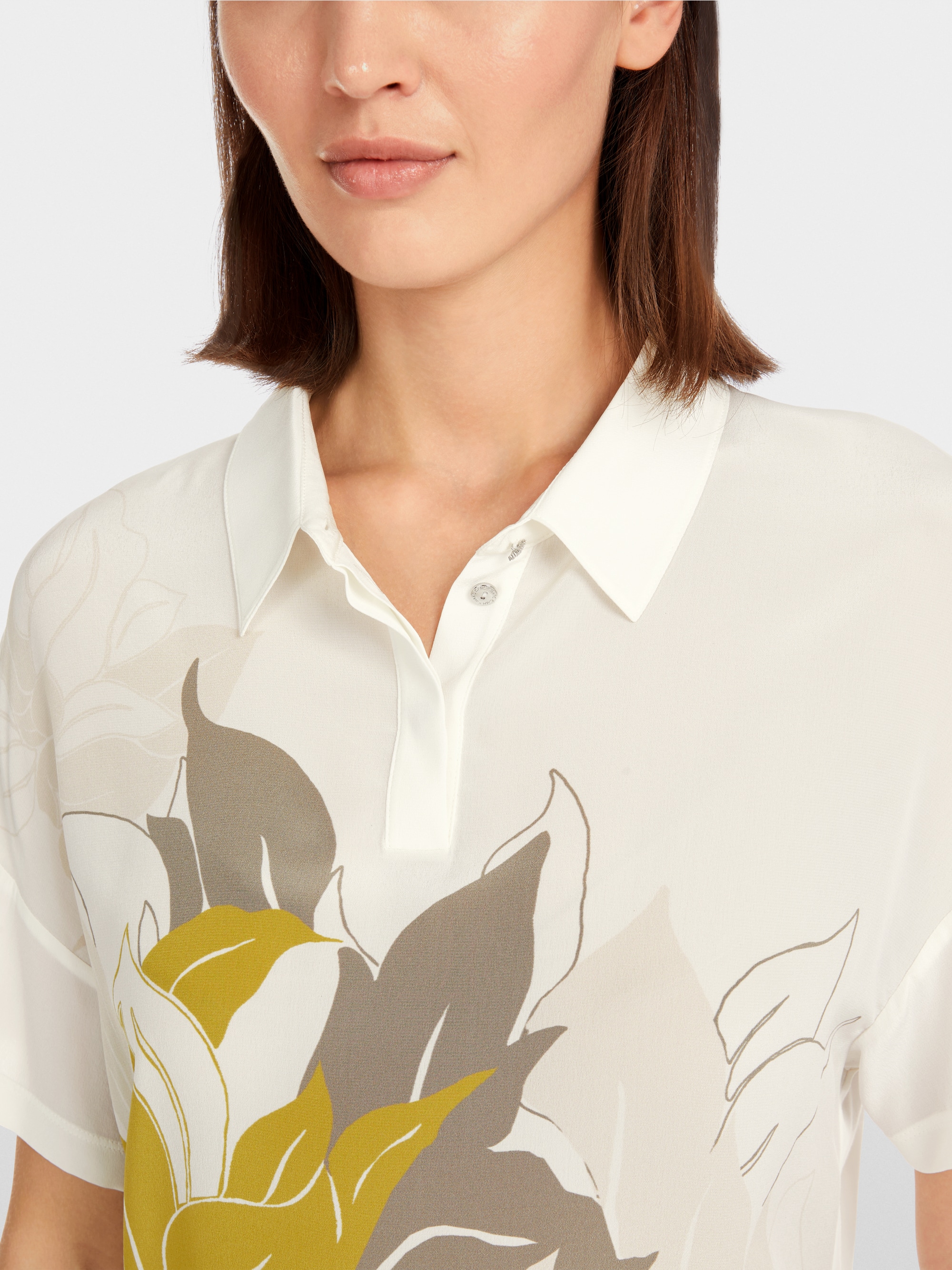 Marc-Cain Silk blouse with floral pattern