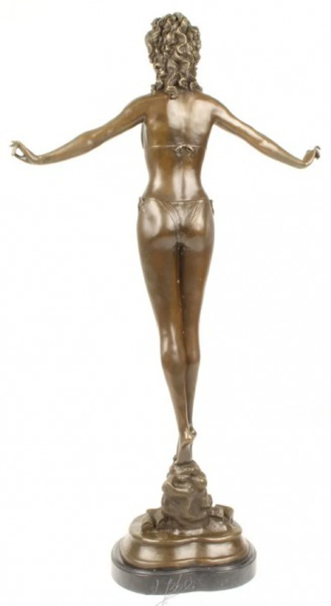 Casa Padrino luxury bronze figure female figure on stone base - Art Deco sculpture