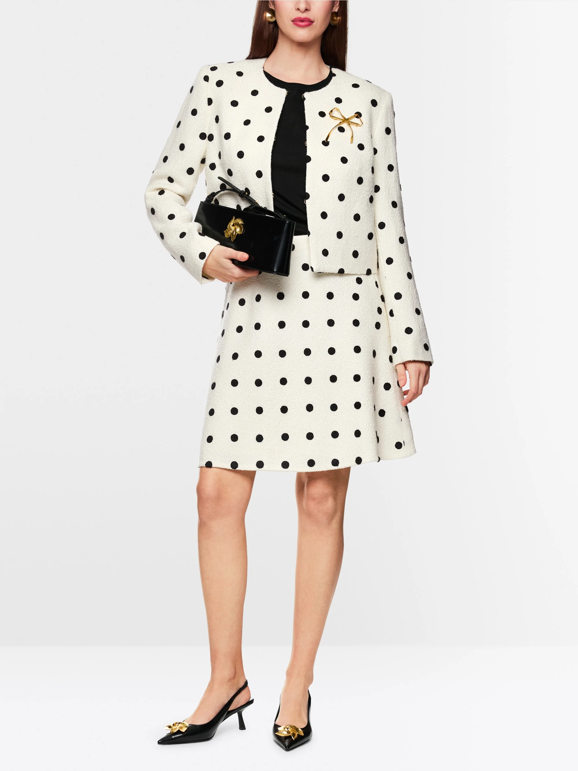 Marc-Cain Flared skirt with polka dots