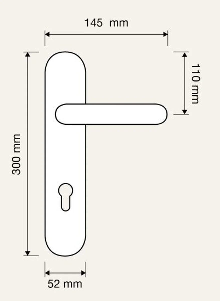Casa Padrino conjunto de manija de puerta barroco lat¨®n patinado 14,5 x H. 30 cm - Conjunto de manija de Estilo Barroco con Mango de Porcelana Noble