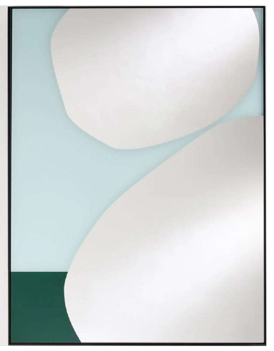 Casa Padrino espejo de pared de dise?o azul claro / verde 81 x H. 107 cm - Espejo de Sal¨®n - Espejo Guardarrop¨ªa - Calidad de Lujo