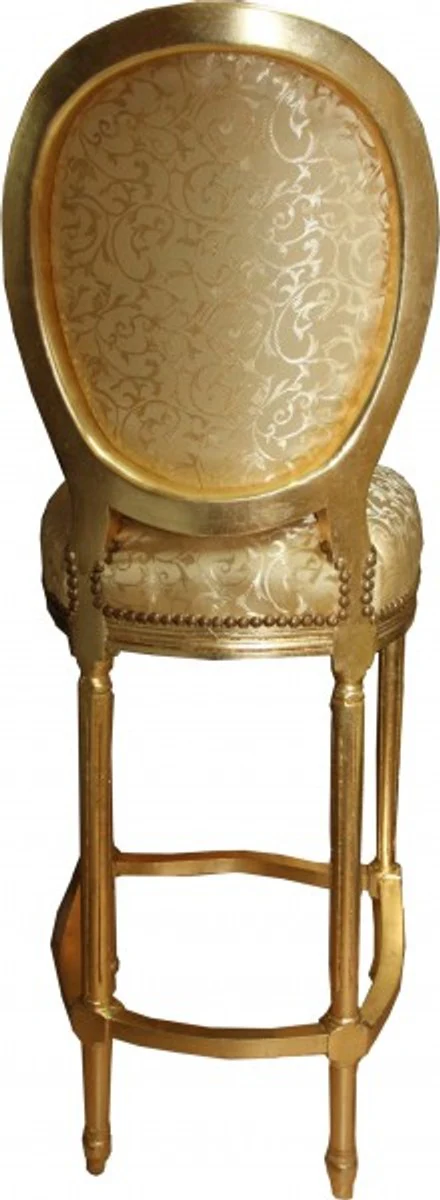 Patr¨®n Casa Padrino barroco Silla de la barra de oro / oro - alta silla de la barra taburete taburete - Muebles club