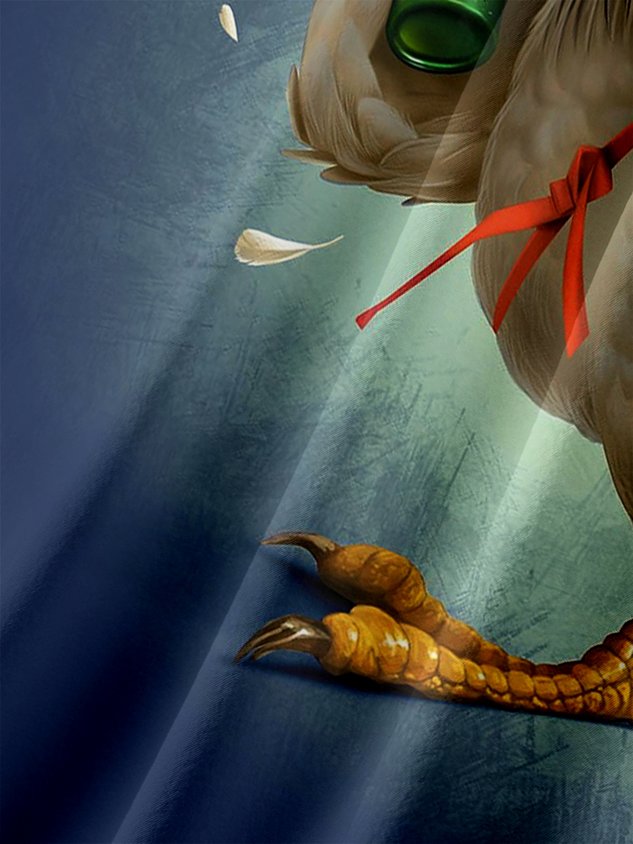 Kung fu Rooster Chest Pocket Short Sleeve Casual Shirt