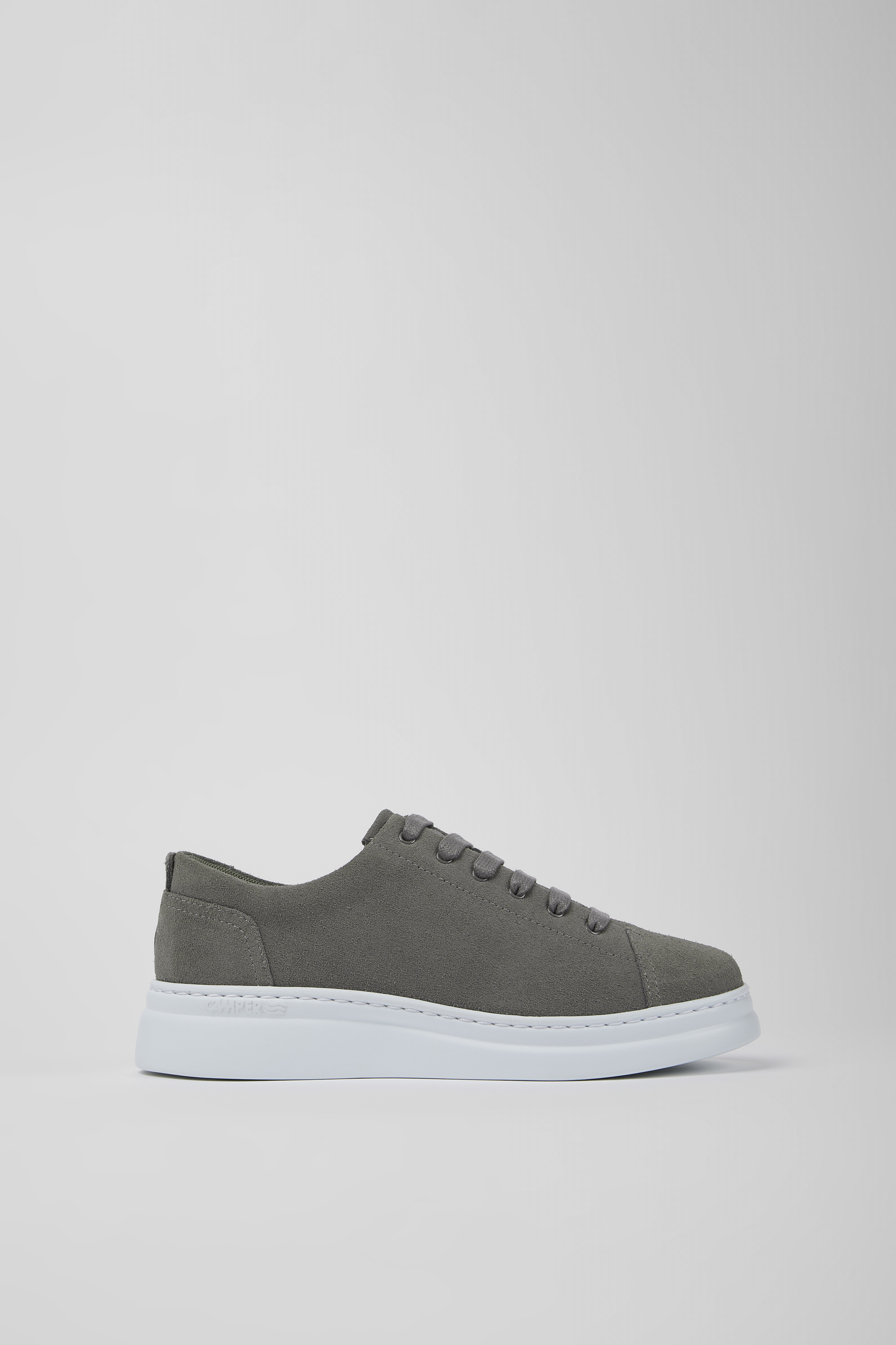 Runner Up - Gray nubuck sneakers for women